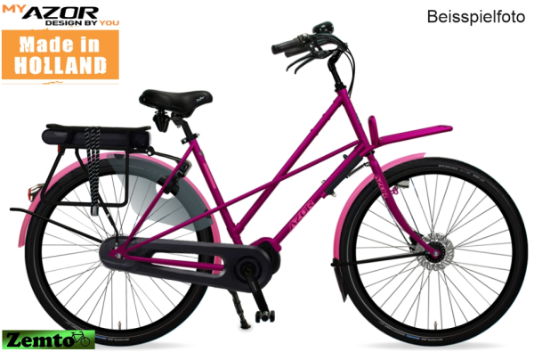 AZOR E-Bike Kreuzrahmen Unisex, Mittelmotor, 28 Zoll, 7 Gang, konfigurierbar